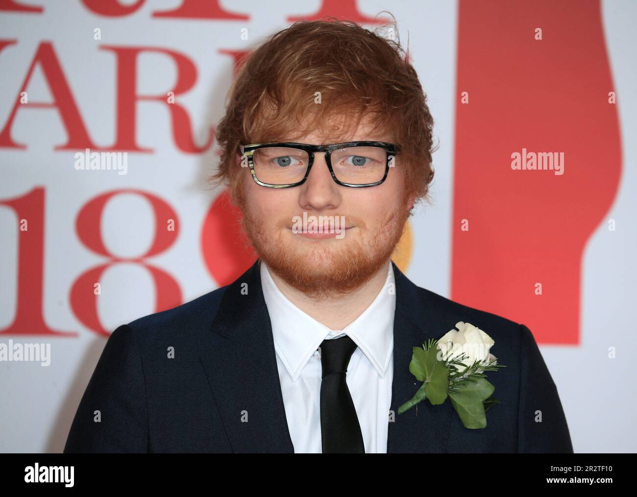 London, UK. 21st Feb, 2018. Ed Sheeran attends The BRIT Awards 2018 at ...