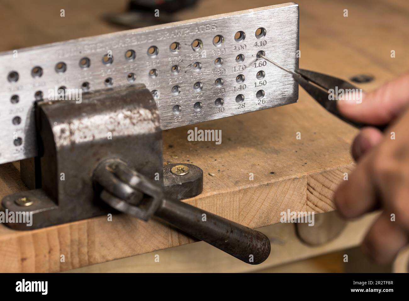 Handmade metal wire drawing for jewelry industry Stock Photo Alamy