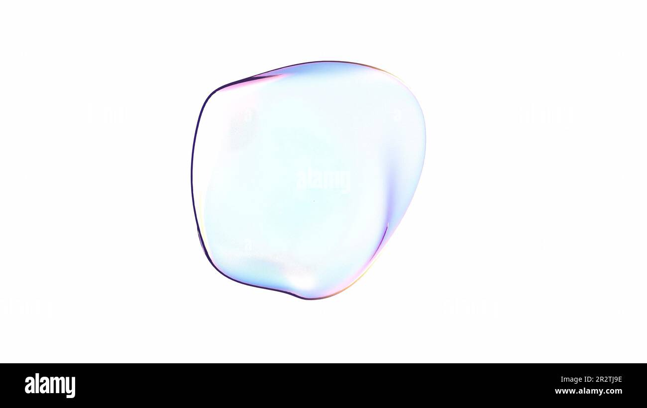 Water bubble on a transparent back intro 3d render Stock Photo