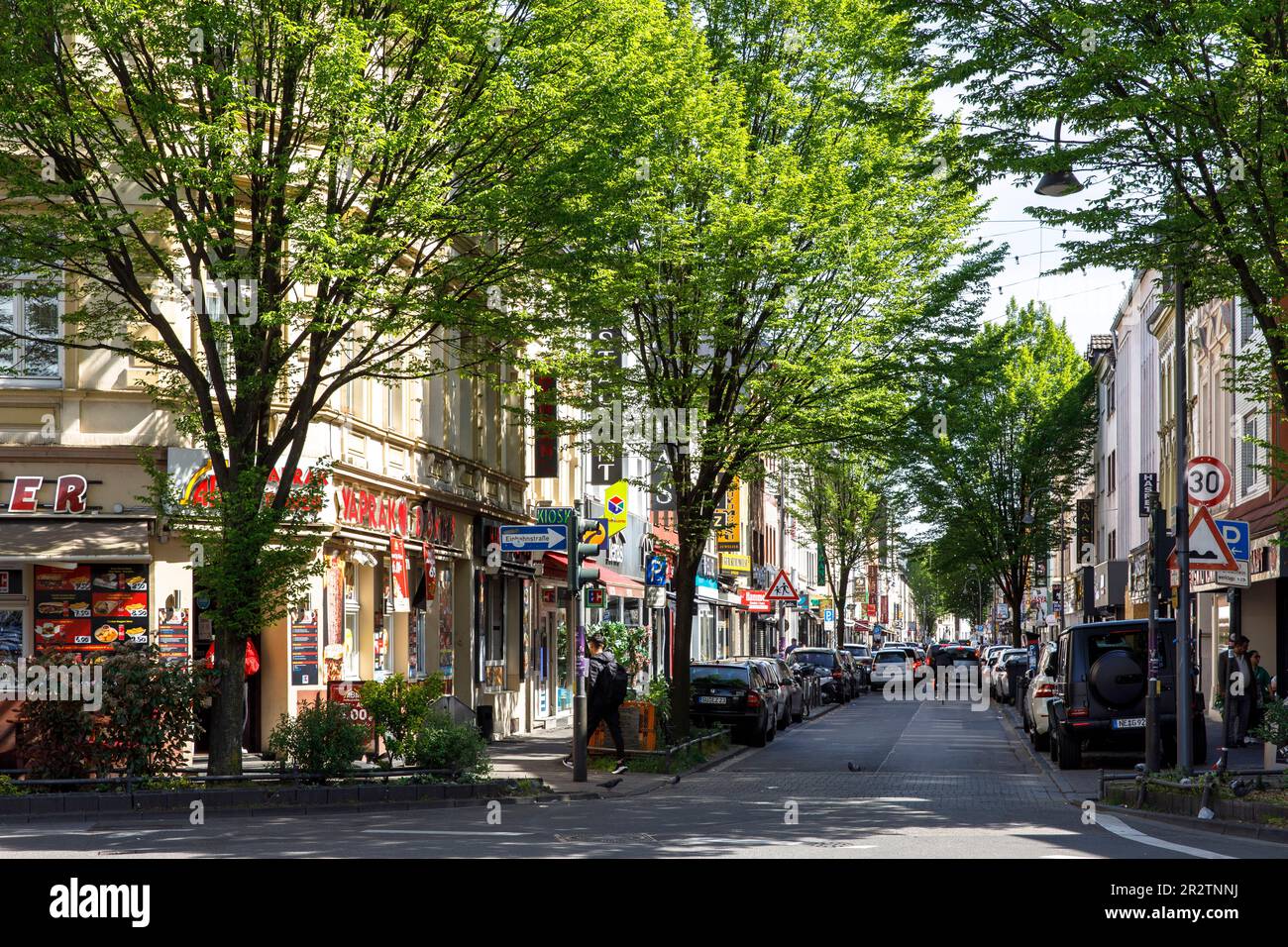 the Keup street with many Turkish shops and restaurants in the district of Muelheim, Cologne