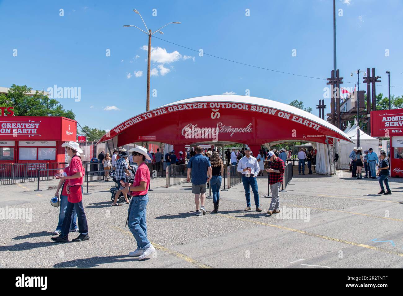 Calgary, AB, CanadaAugust 2022; Entrance gate to the Stampede Park for