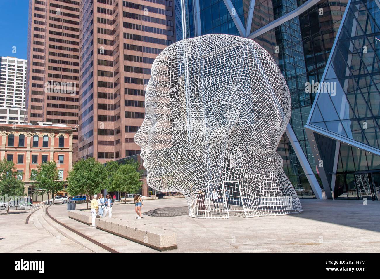 Calgary, AB, CanadaAugust 2022; Close up of Wonderland Sculpture, a