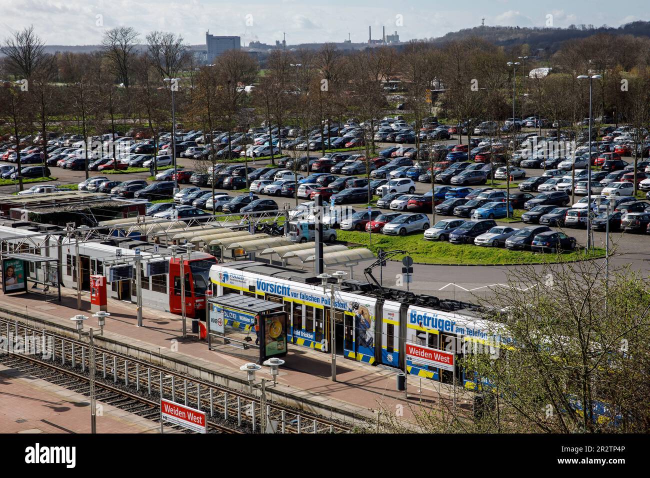 Germany, Cologne, Park and Ride car park WeidenWest at the Aachener Street in the district Germany, Cologne, Park and Ride car park WeidenWest at the Aachener Street in the district