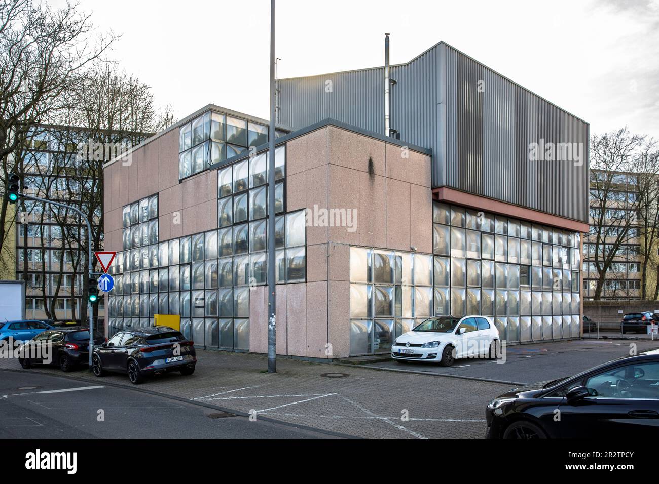 gallery house ads1a in a former transformer station in Riehl district, Bernd Kniess Architects Urban Planners, Cologne, Germany. Galeriehaus ads1a in Stock Photo