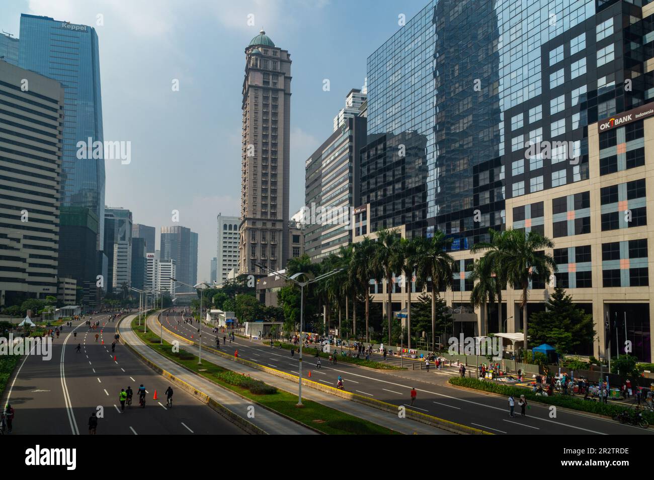 CITYSCAPE OF URBAN DOWNTOWN OF THE CAPITAL CITY OF JAKARTA INDONESIA