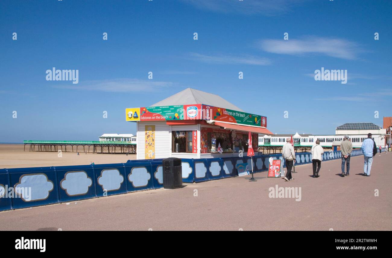 kiosk on the seafront  of St Annes on the lancashire coast Stock Photo