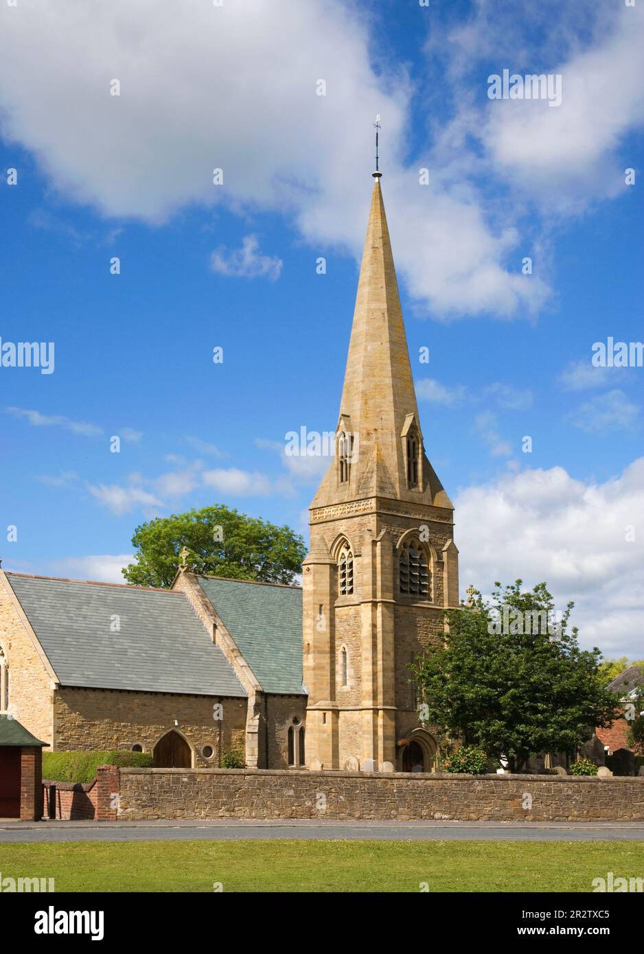 wrea green village church  on the Fylde in lancashire Stock Photo