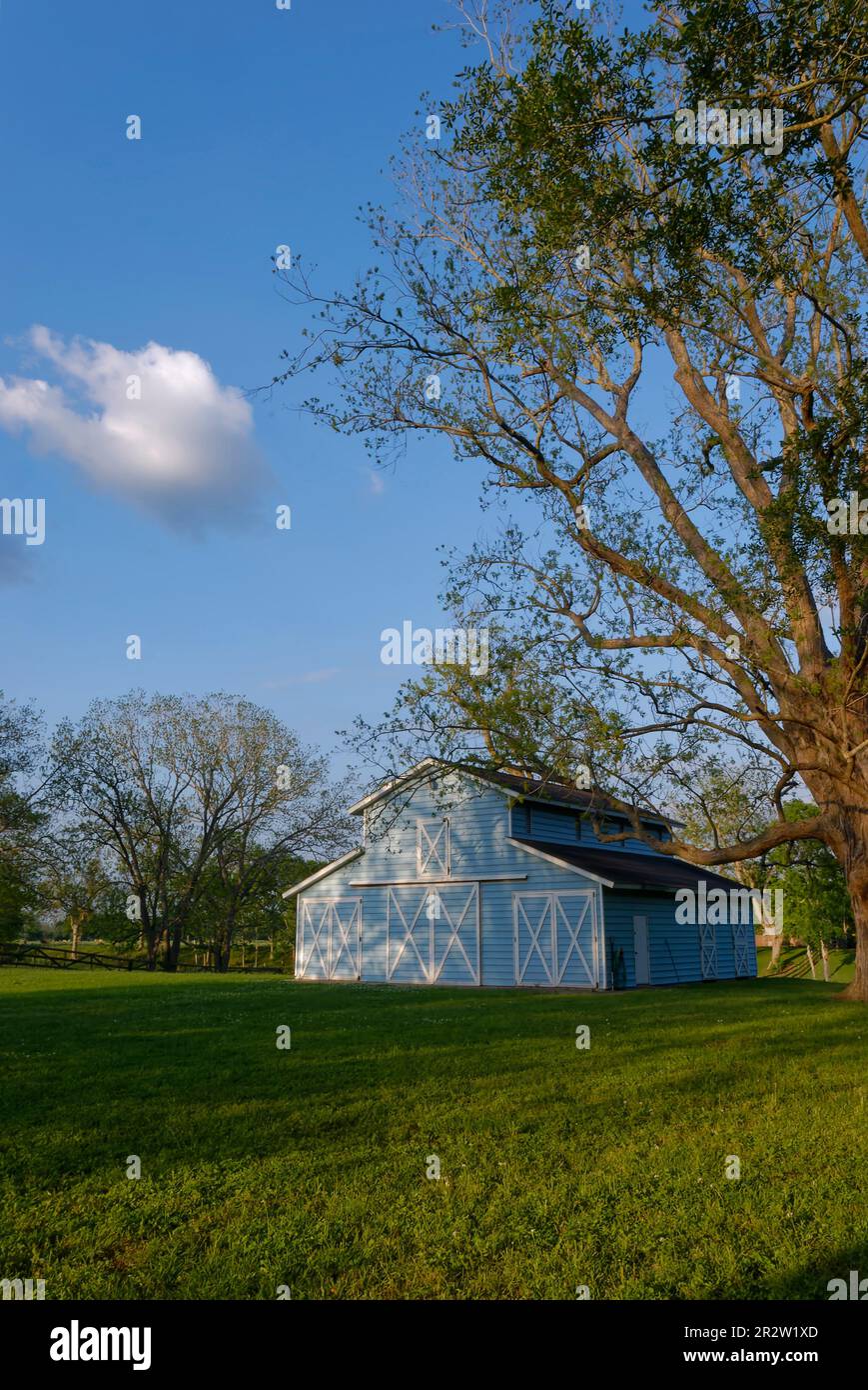 Blue Sky with white clouds in the Evening light about a Dutch Style