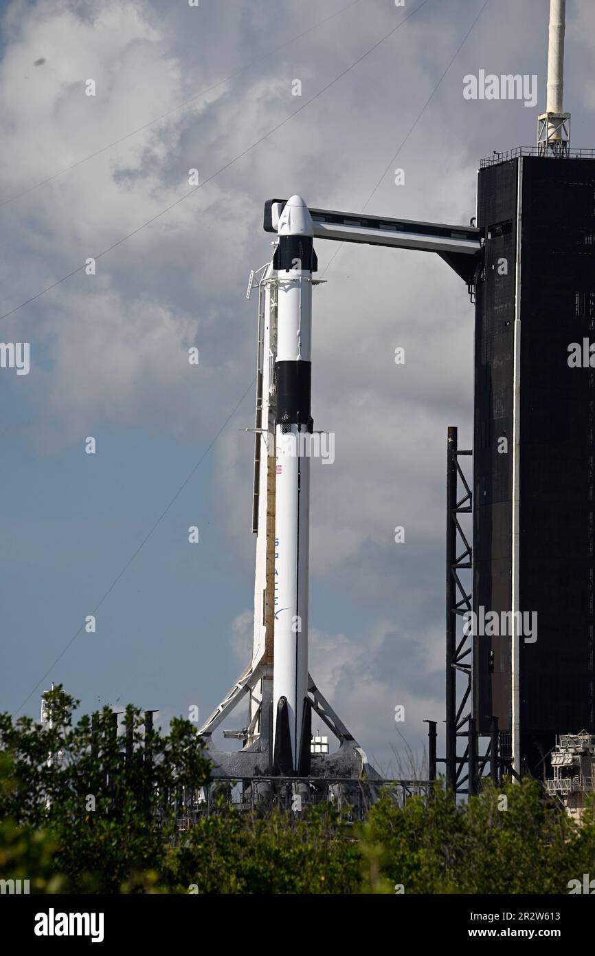 Kennedy Space Center, Florida, USA. 21 May, 2023. A SpaceX Falcon 9 ...