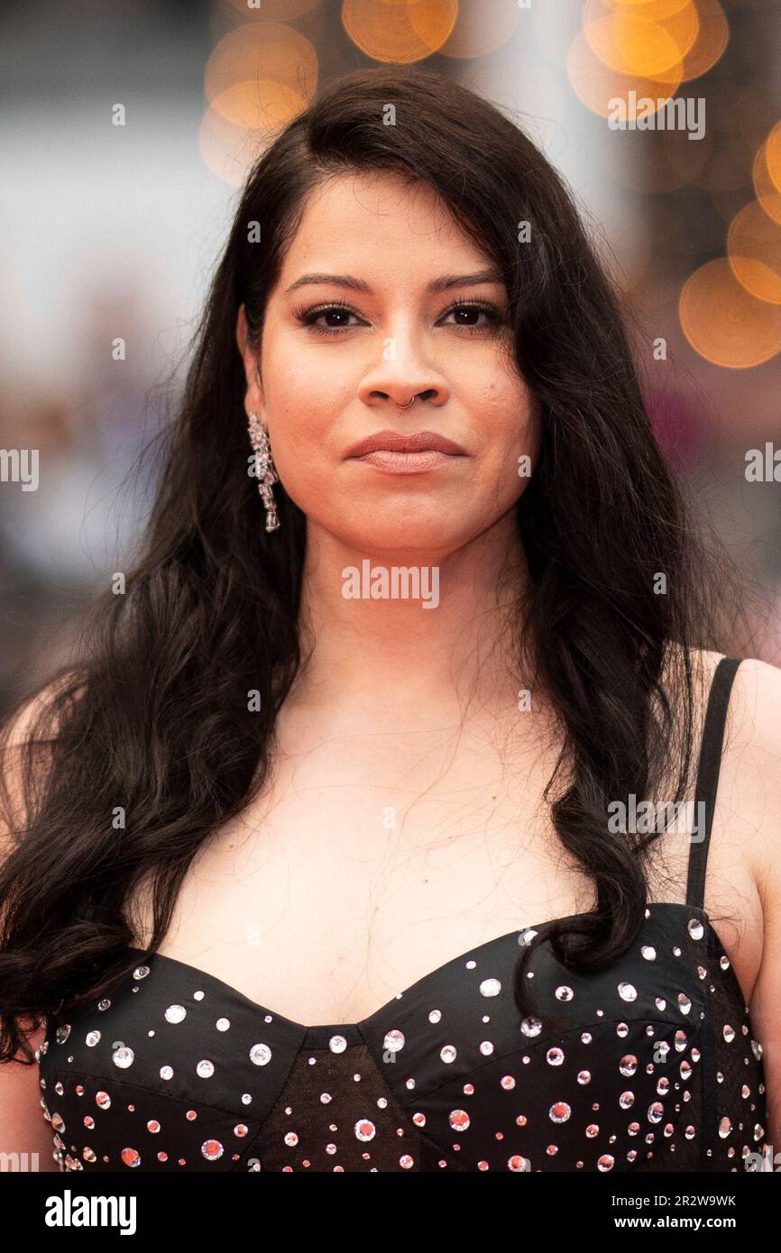 Cara Jade Myers poses for photographers upon arrival at the premiere of