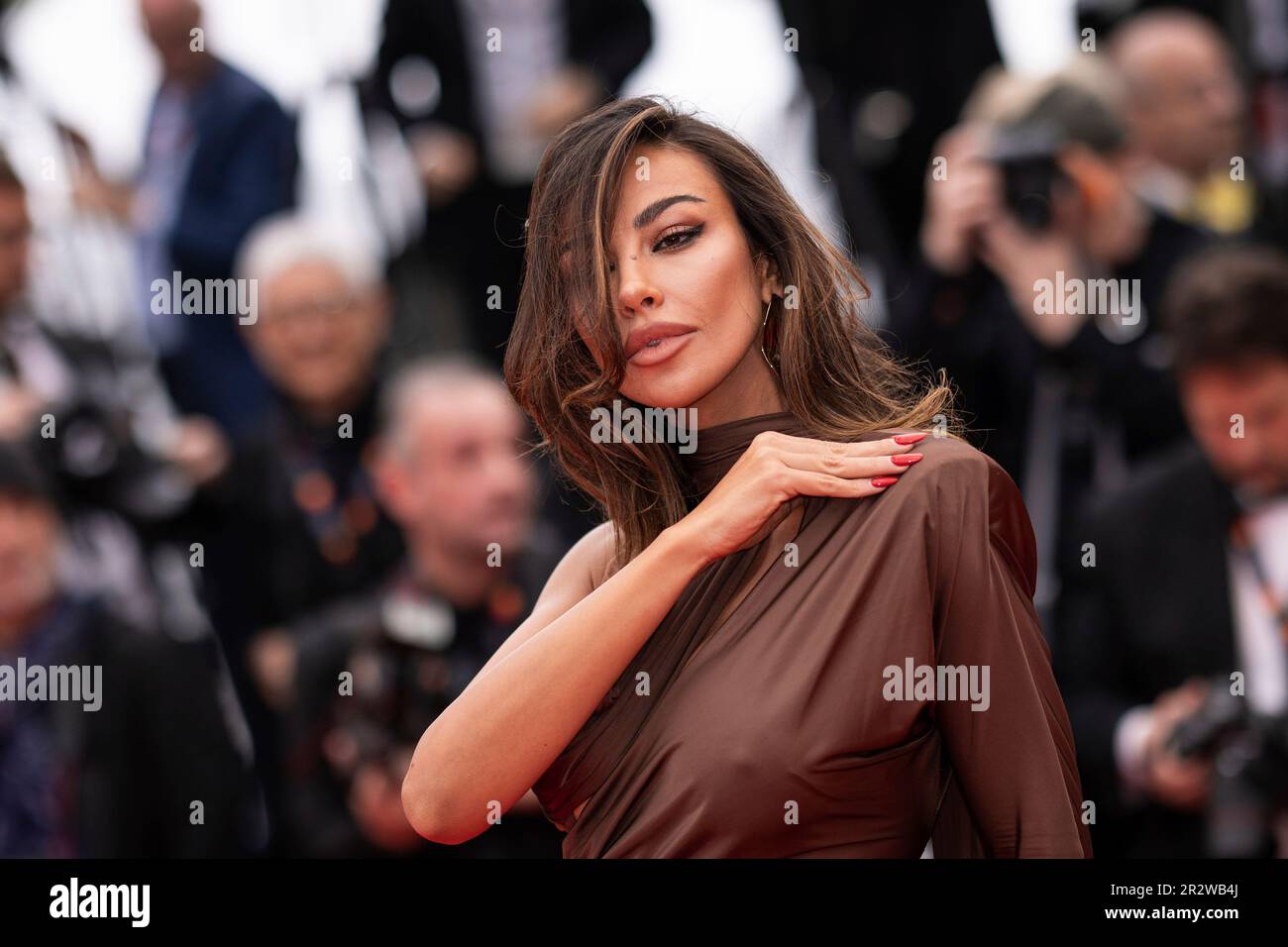 Madalina Diana Ghenea poses for photographers upon arrival to the