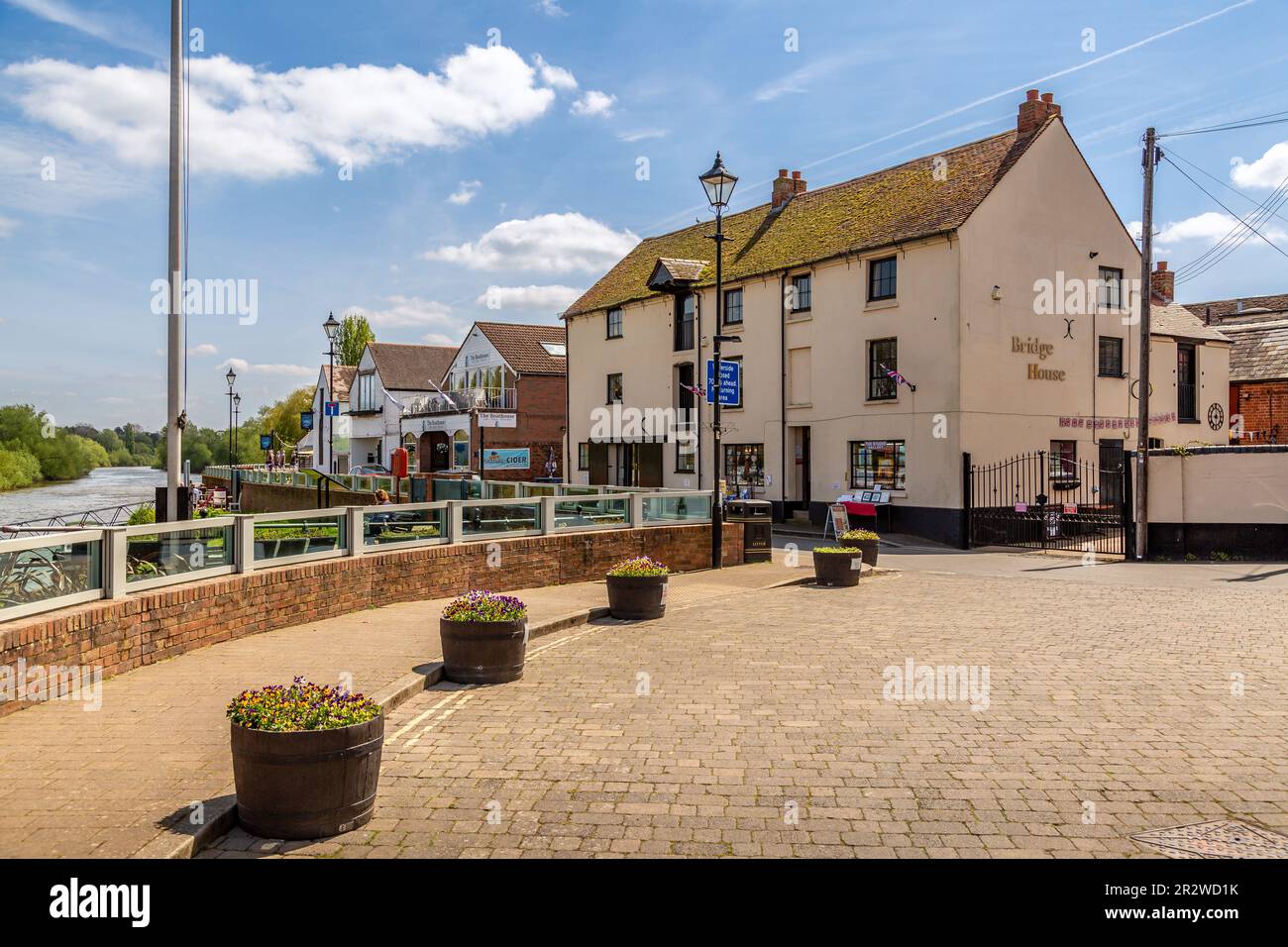 The Bridge House, riverside in Upton on Severn, Worcestershire Stock