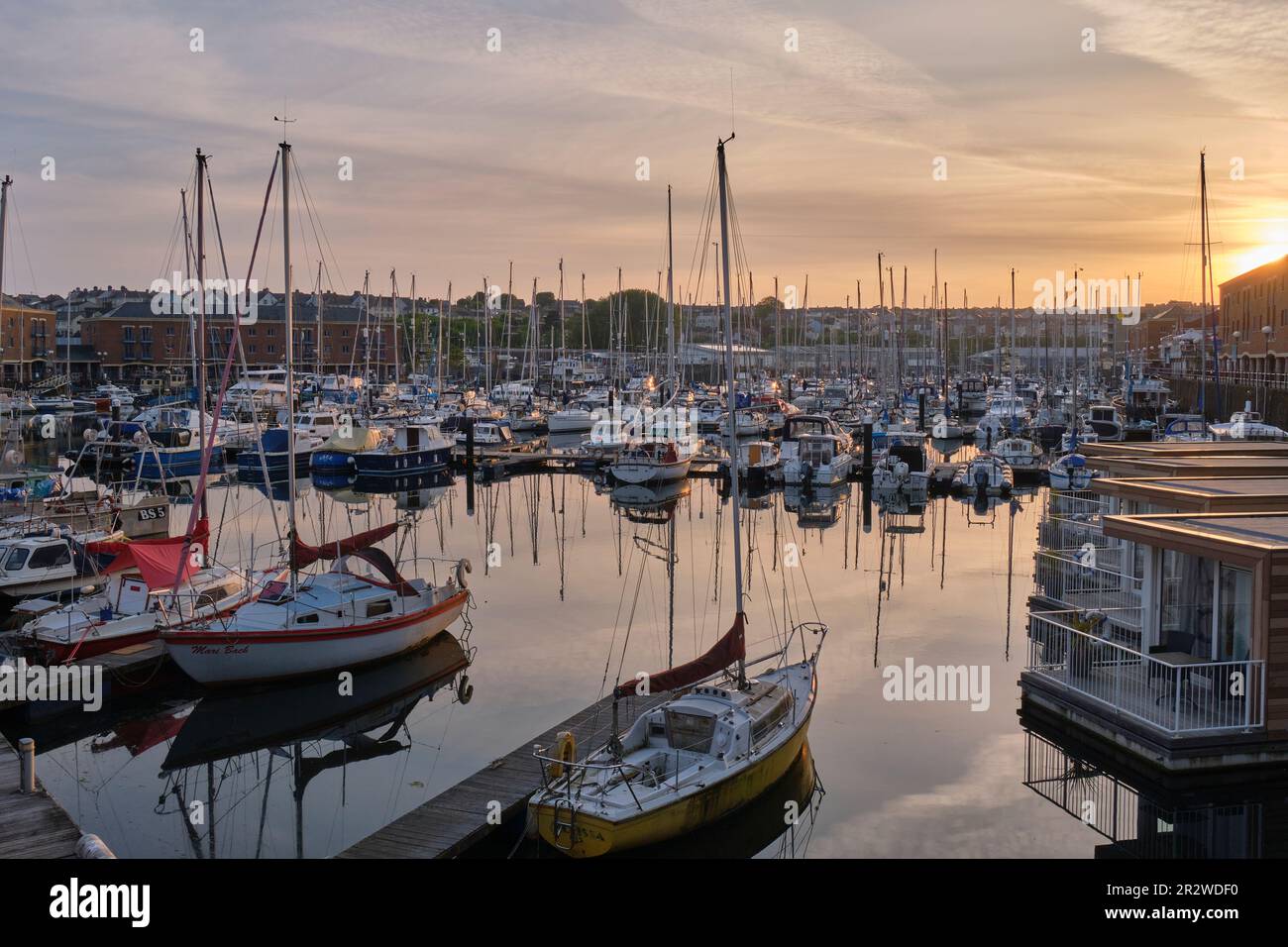 Milford Waterfront, Milford Haven, Pembrokeshire Stock Photo