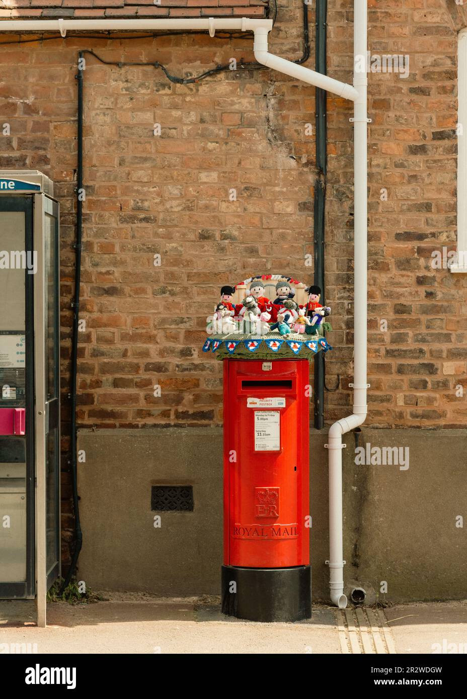 Post Box decorated for Kings Coronation in Upton on Severn, UK Stock ...