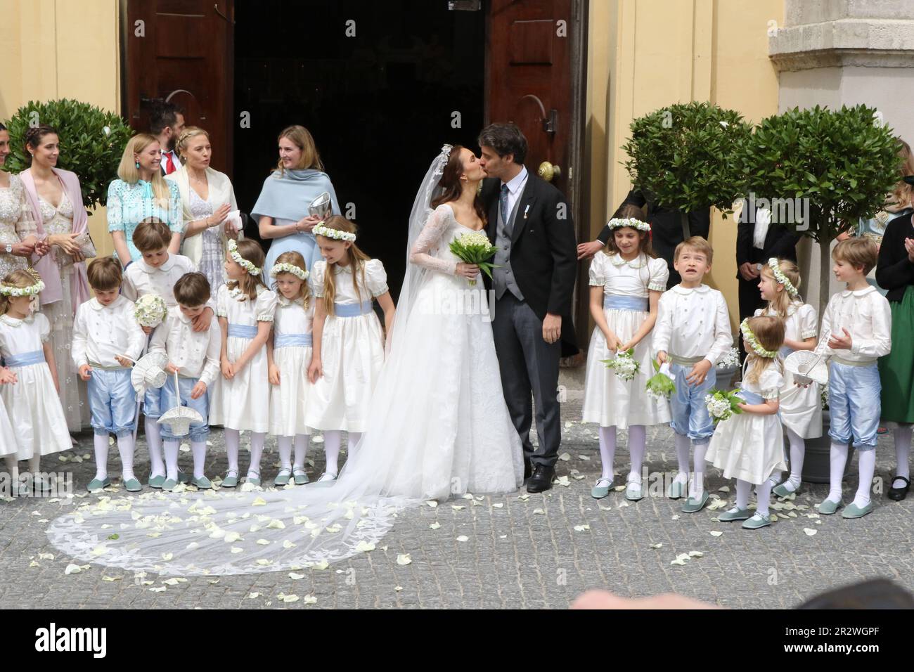 MUNICH, Germany 20. MAY 2023 After the church wedding ceremony, the