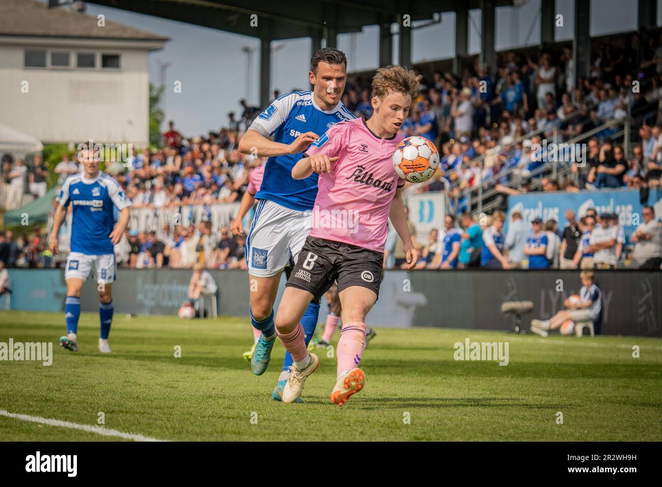 Lyngby, Denmark. 21st May, 2023. Jakob Breum (8) of Odense Boldklub