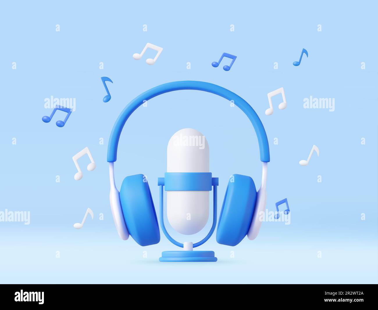 3d headphones isolated on white background Stock Vector Image & Art - Alamy
