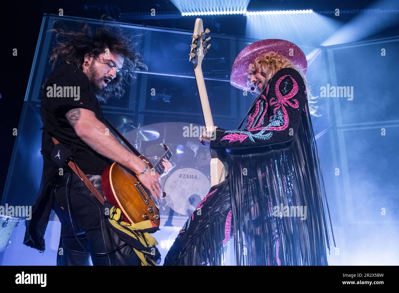 Tokio Hotel performing at Sala Apolo, Barcelona 12 May 2023. Photographer: Ale Espaliat Stock Photo