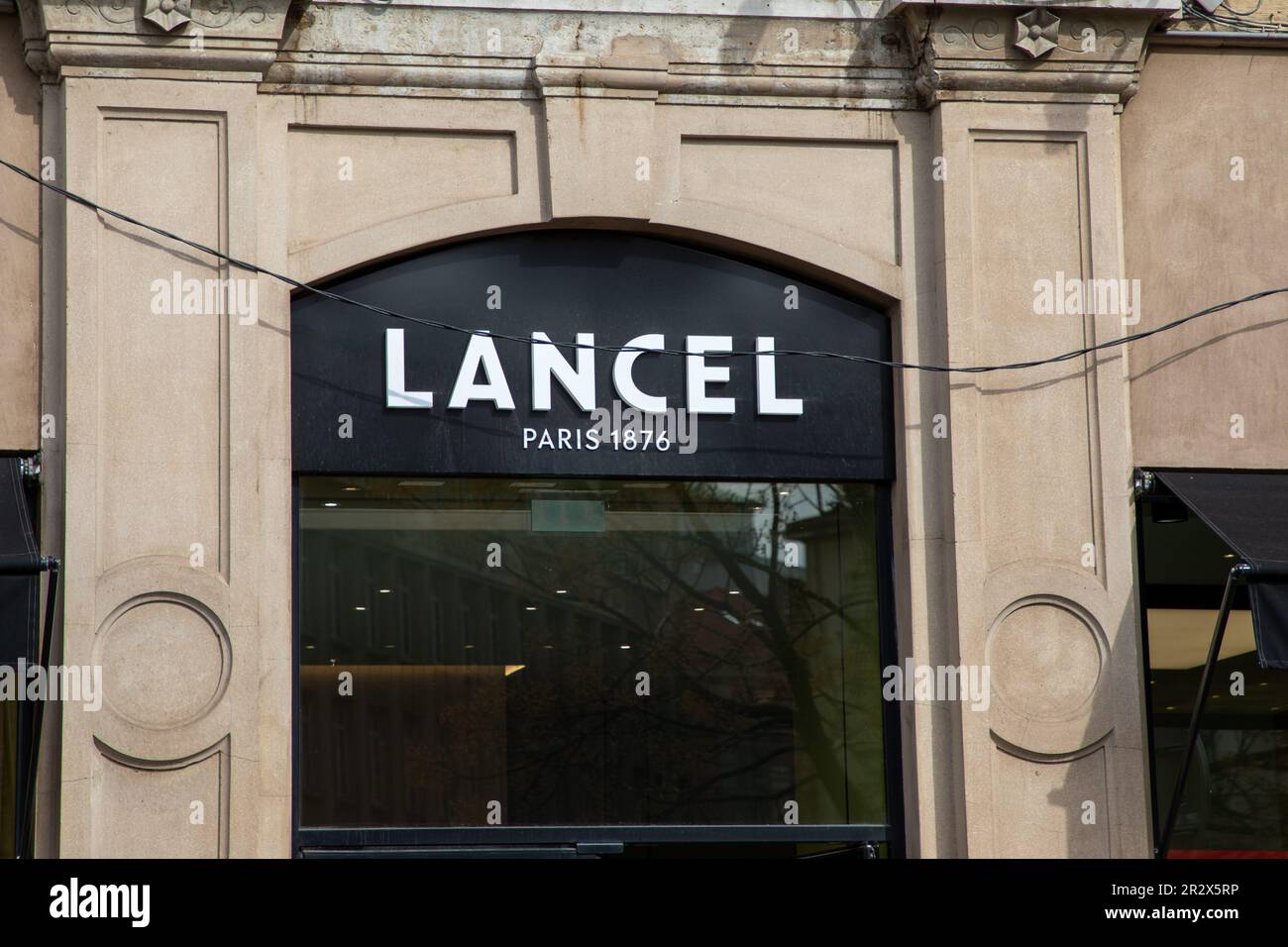 Bordeaux , Aquitaine  France - 05 19 2023 : lancel paris logo and sign text front boutique facade store fashion brand clothes shop in street view Stock Photo