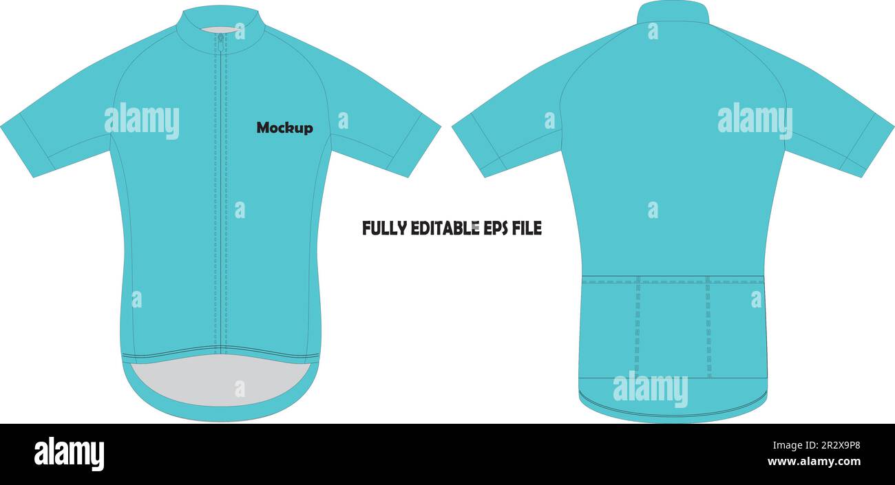 Cycling Jersey Mock ups Stock Vector