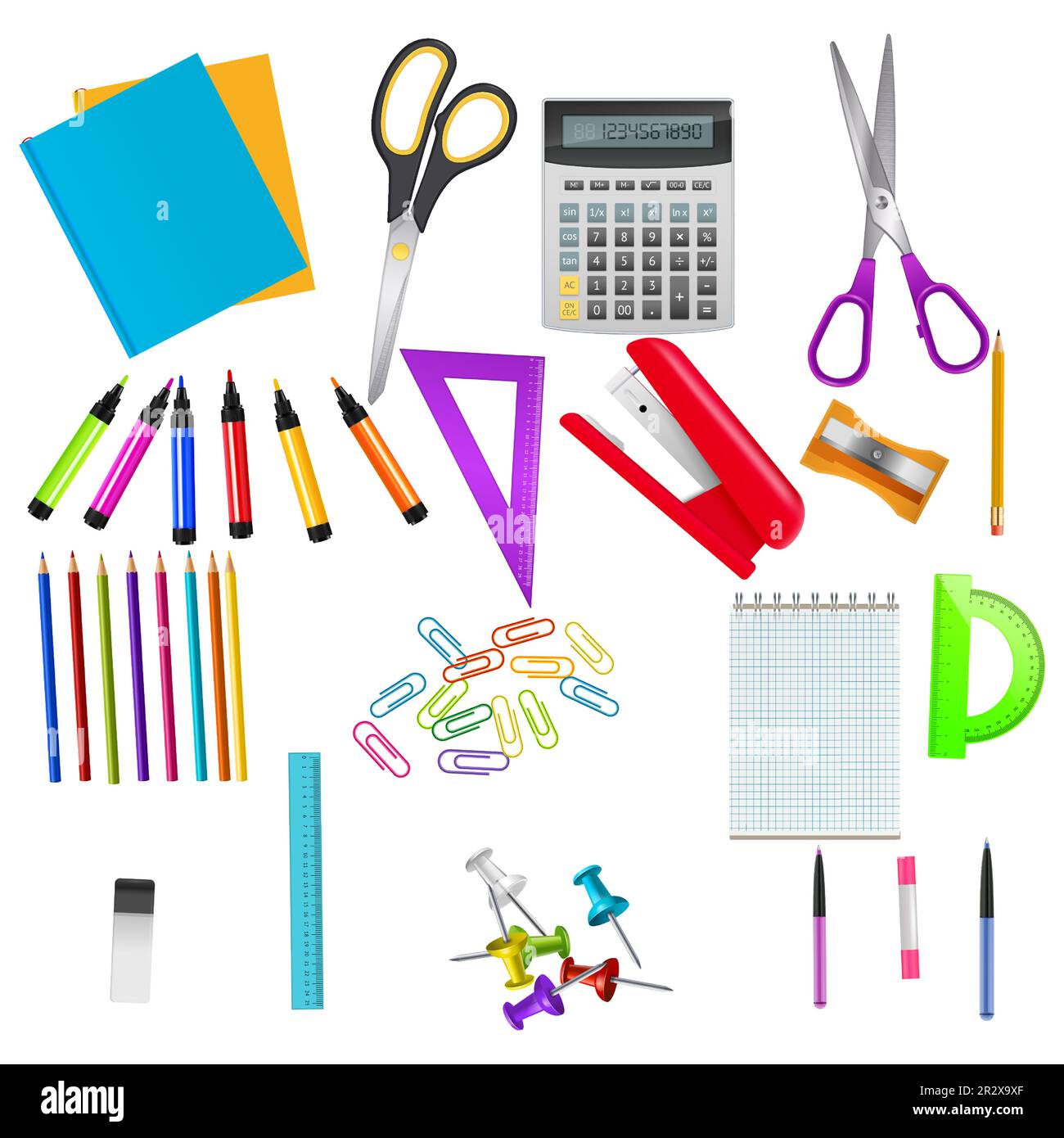 Stationary items Stock Vector Images Alamy