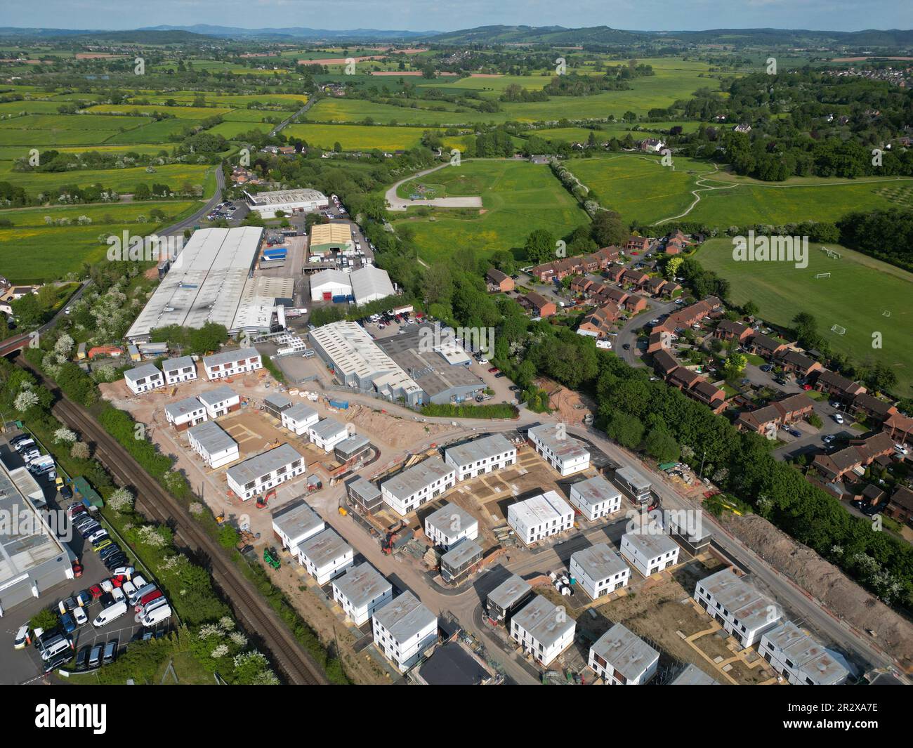 Hereford UK modular housing construction site of 120 affordable rent