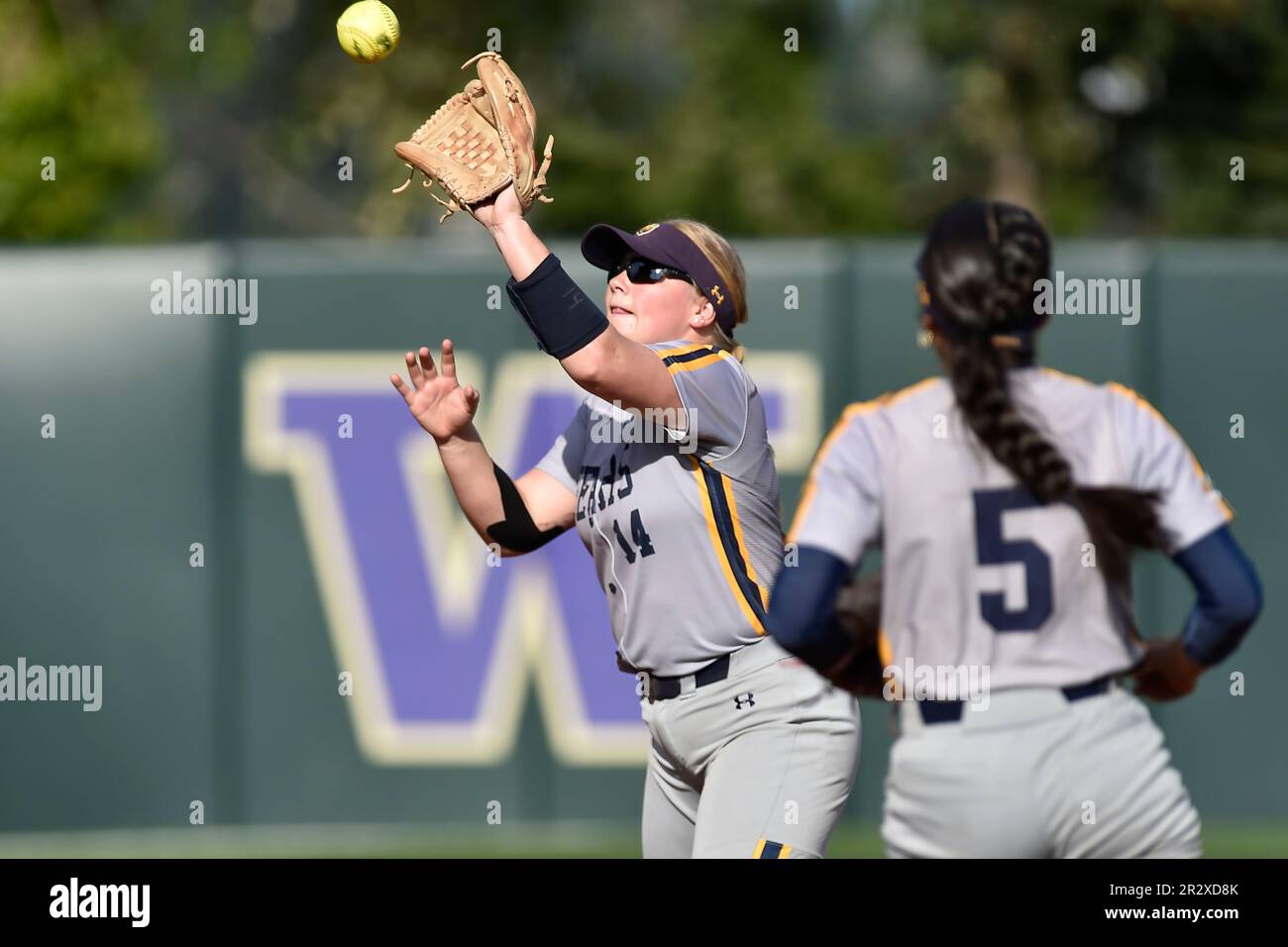 Northern Colo. 20th May, 2023. infielder Alexis Barashkoff (14) catches