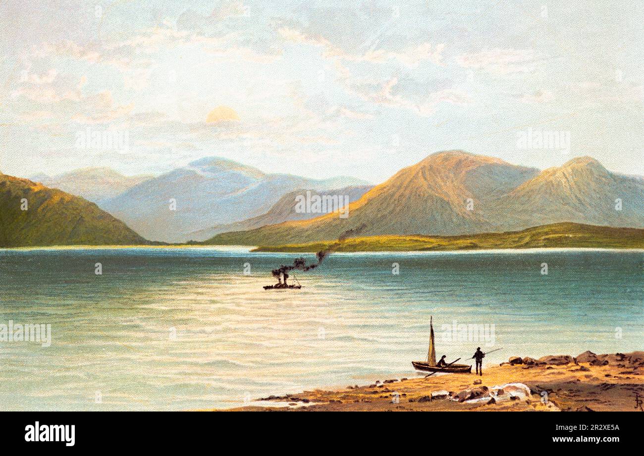 The Ardgower Mountains,seen from Ballachulish on Loch Leven, Grampian