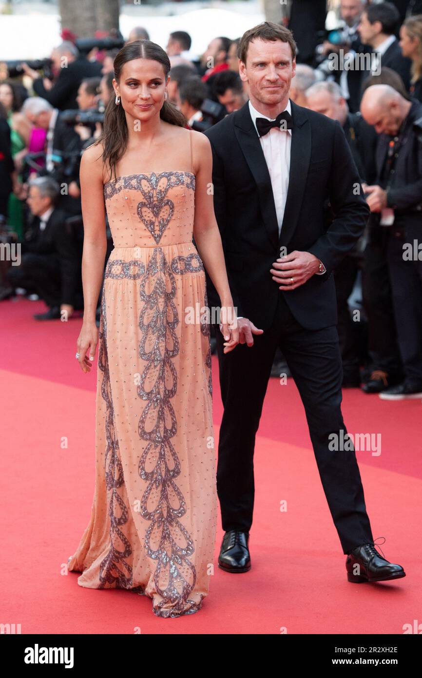 Cannes, France. 21st May, 2023. Alicia Vikander and Michael