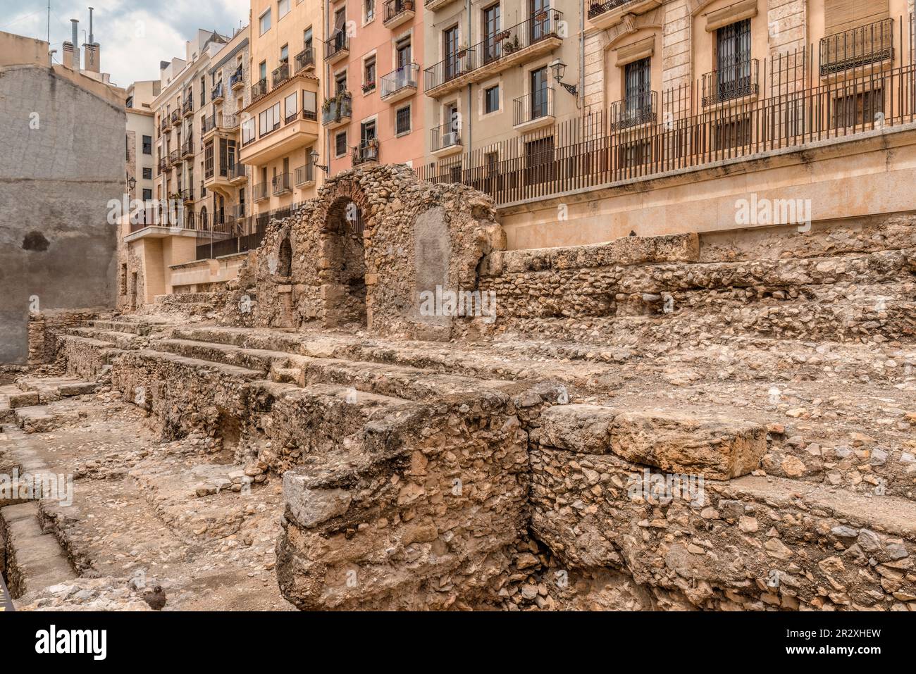 Roman Ruins In The Old Town Of The City Of Tarragona Tarraco Roman Ruins In The Old Town Of The City Of Tarragona Tarraco