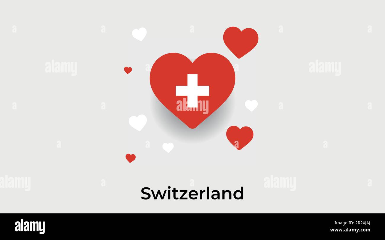Switzerland Country Heart Love Switzerland National Flag Vector Illustration Stock Vector Image Switzerland Country Heart Love Switzerland National Flag Vector Illustration Stock Vector Image
