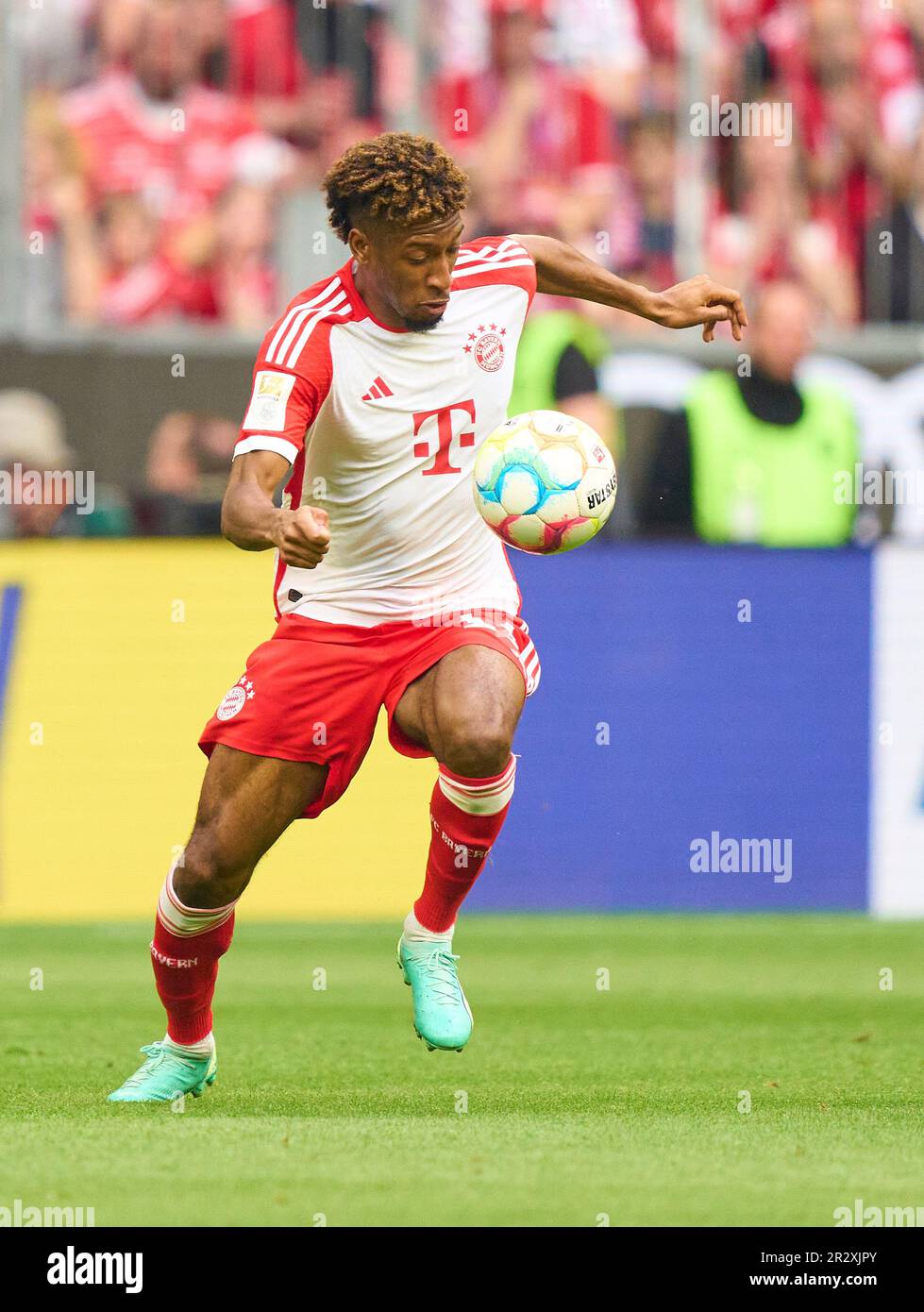 Kingsley Coman, FCB 11   in the match FC BAYERN MUENCHEN - RB LEIPZIG 1-3 1.German Football League on May 20, 2023 in Munich, Germany. Season 2022/2023, matchday 33, 1.Bundesliga, FCB, München, 33.Spieltag. © Peter Schatz / Alamy Live News    - DFL REGULATIONS PROHIBIT ANY USE OF PHOTOGRAPHS as IMAGE SEQUENCES and/or QUASI-VIDEO - Stock Photo