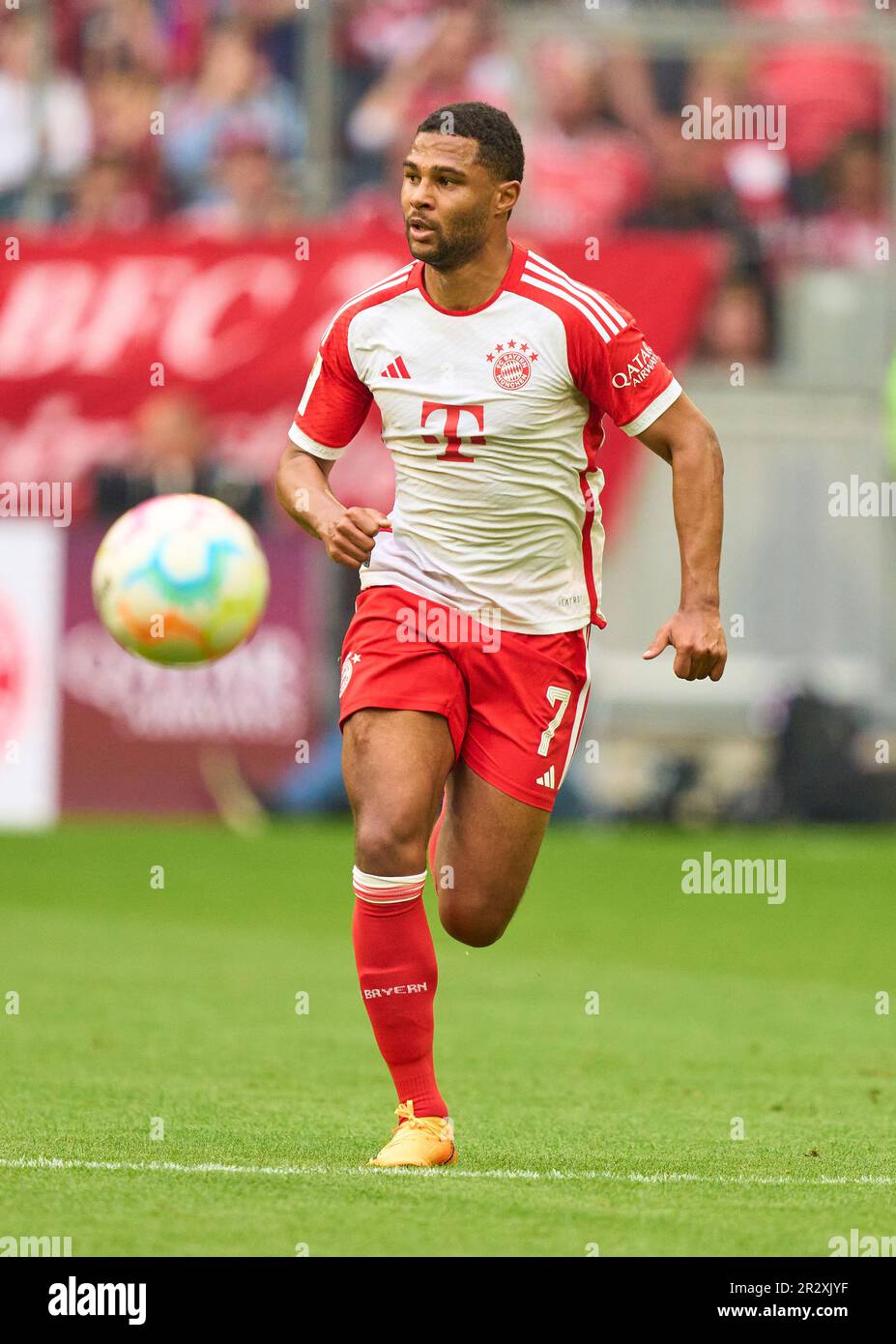 Serge GNABRY, FCB 7  in the match FC BAYERN MUENCHEN - RB LEIPZIG 1-3 1.German Football League on May 20, 2023 in Munich, Germany. Season 2022/2023, matchday 33, 1.Bundesliga, FCB, München, 33.Spieltag. © Peter Schatz / Alamy Live News    - DFL REGULATIONS PROHIBIT ANY USE OF PHOTOGRAPHS as IMAGE SEQUENCES and/or QUASI-VIDEO - Stock Photo