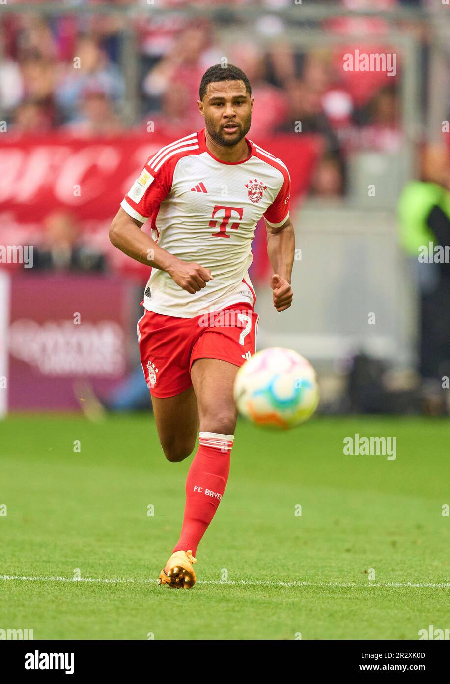 Serge GNABRY, FCB 7  in the match FC BAYERN MUENCHEN - RB LEIPZIG 1-3 1.German Football League on May 20, 2023 in Munich, Germany. Season 2022/2023, matchday 33, 1.Bundesliga, FCB, München, 33.Spieltag. © Peter Schatz / Alamy Live News    - DFL REGULATIONS PROHIBIT ANY USE OF PHOTOGRAPHS as IMAGE SEQUENCES and/or QUASI-VIDEO - Stock Photo