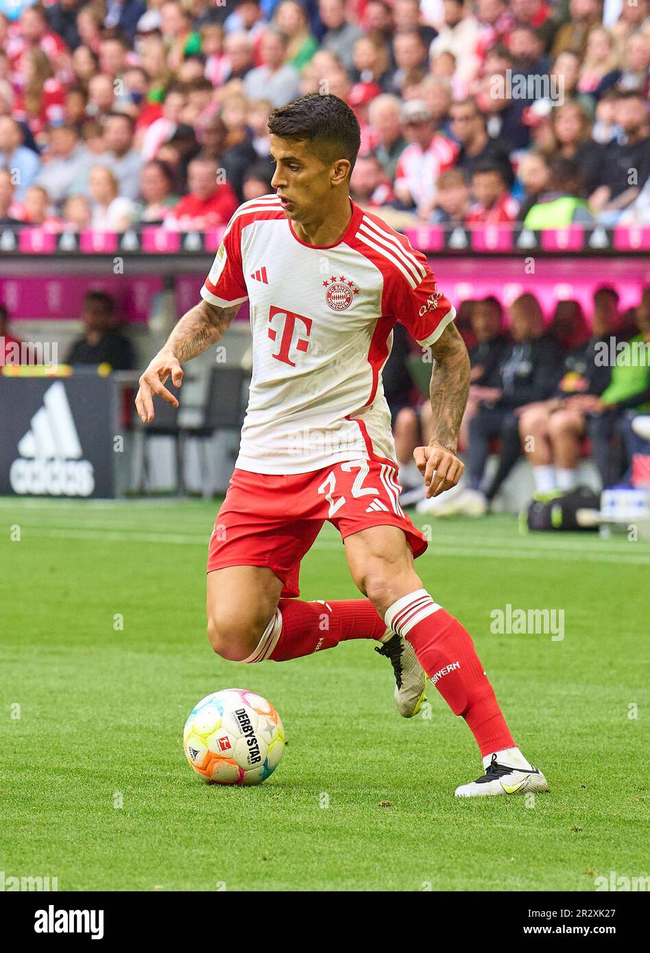 Joao Cancelo, FCB 22  in the match FC BAYERN MUENCHEN - RB LEIPZIG 1-3 1.German Football League on May 20, 2023 in Munich, Germany. Season 2022/2023, matchday 33, 1.Bundesliga, FCB, München, 33.Spieltag. © Peter Schatz / Alamy Live News    - DFL REGULATIONS PROHIBIT ANY USE OF PHOTOGRAPHS as IMAGE SEQUENCES and/or QUASI-VIDEO - Stock Photo