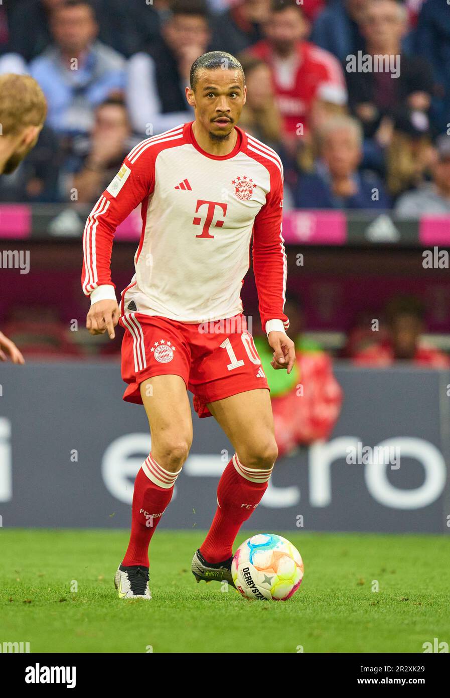 Leroy SANE, FCB 10  in the match FC BAYERN MUENCHEN - RB LEIPZIG 1-3 1.German Football League on May 20, 2023 in Munich, Germany. Season 2022/2023, matchday 33, 1.Bundesliga, FCB, München, 33.Spieltag. © Peter Schatz / Alamy Live News    - DFL REGULATIONS PROHIBIT ANY USE OF PHOTOGRAPHS as IMAGE SEQUENCES and/or QUASI-VIDEO - Stock Photo