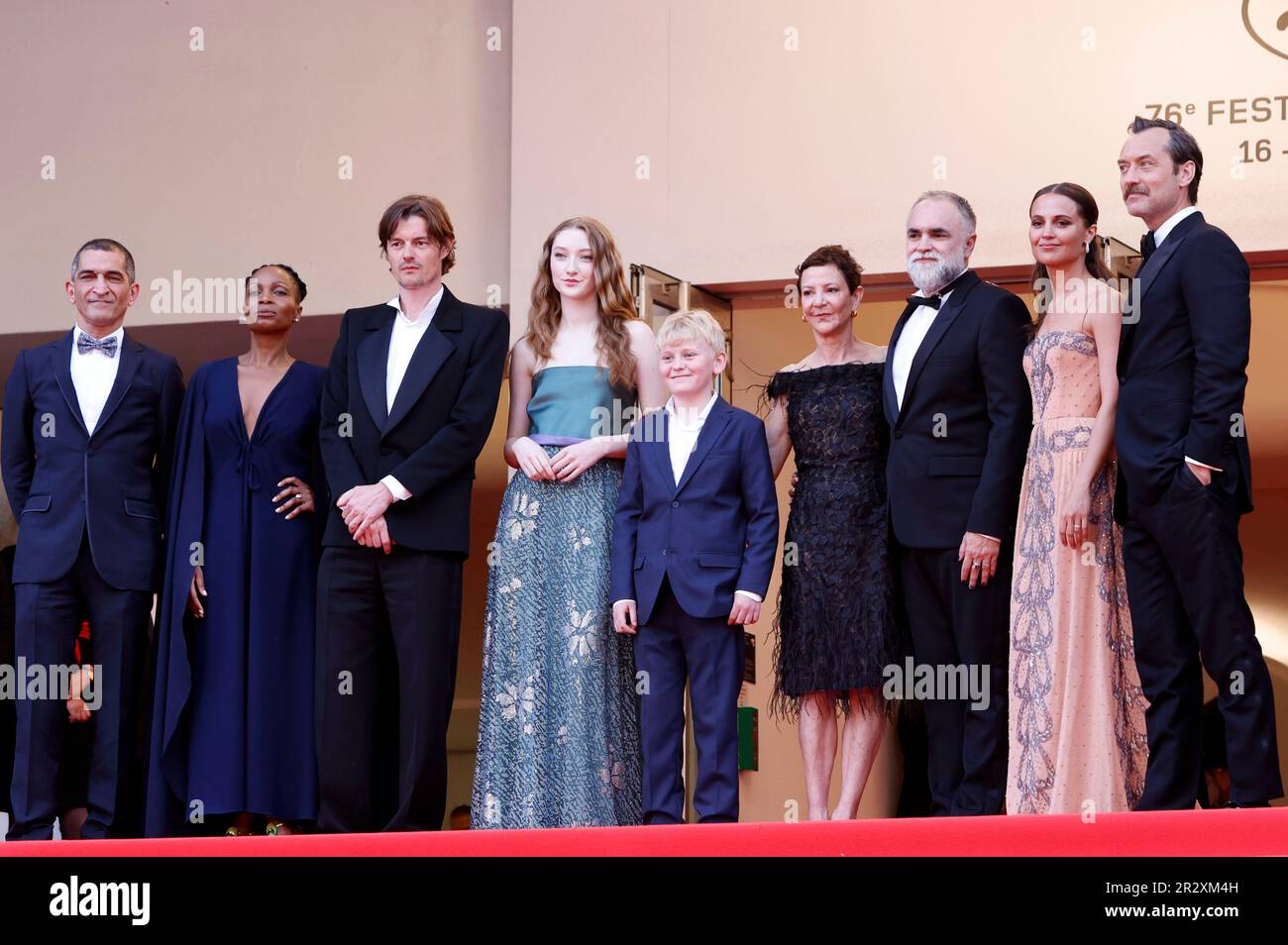 Cannes, France. 21st May, 2023. Amr Waked, Mina Andala, Sam Riley ...