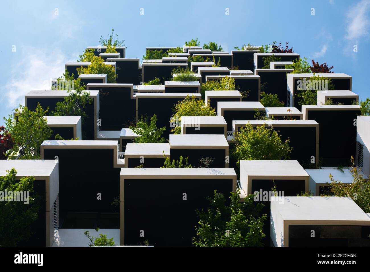 Picture of Sustainable and eco-friendly modern apartment building with balconies ...