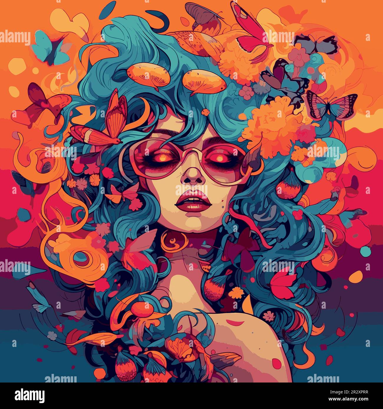 Eyecatching girl, portrait design image Stock Vector Image & Art Alamy