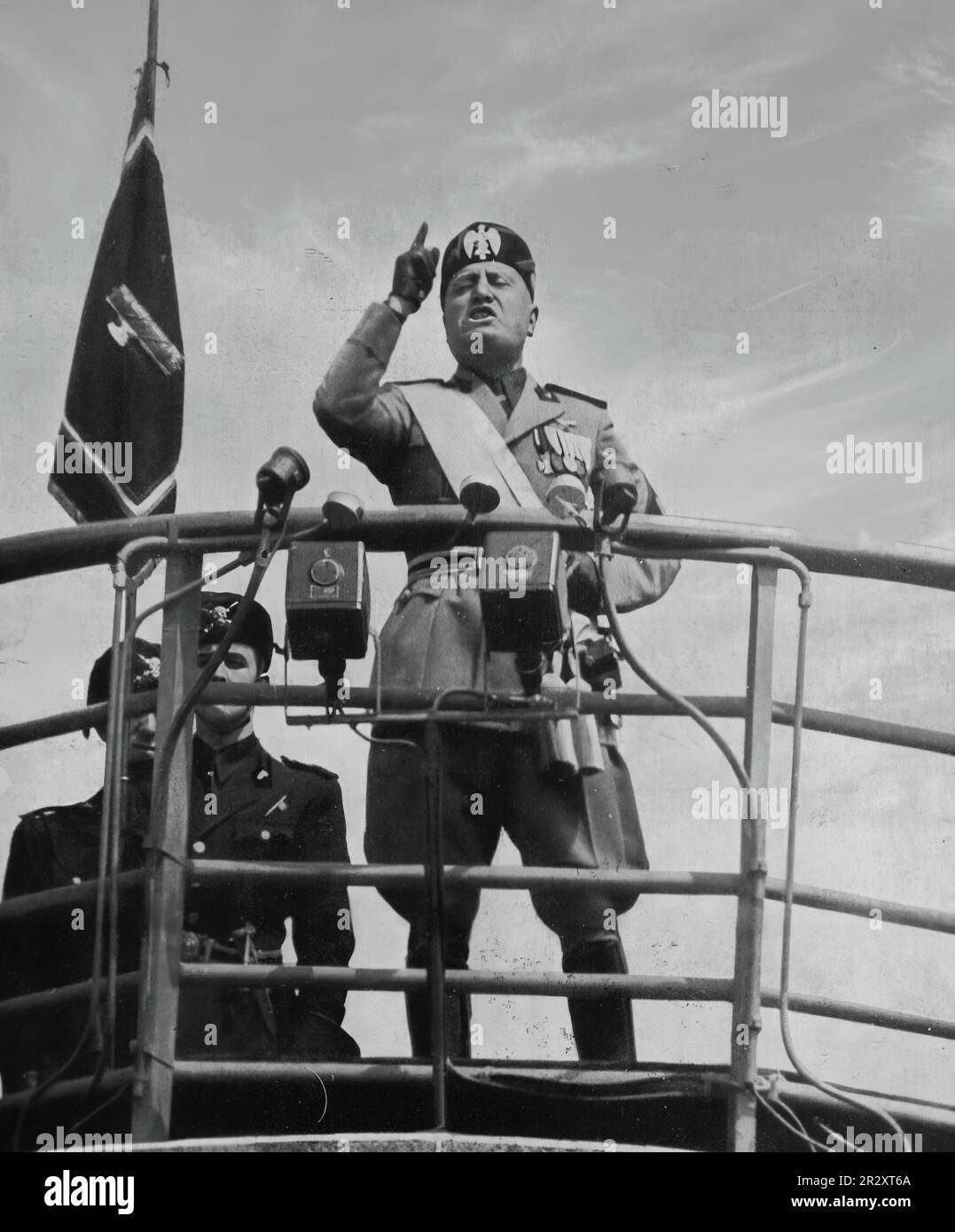 Benito Mussolini was the Italian dictator who in the last century founded the fascist regime Stock Photo
