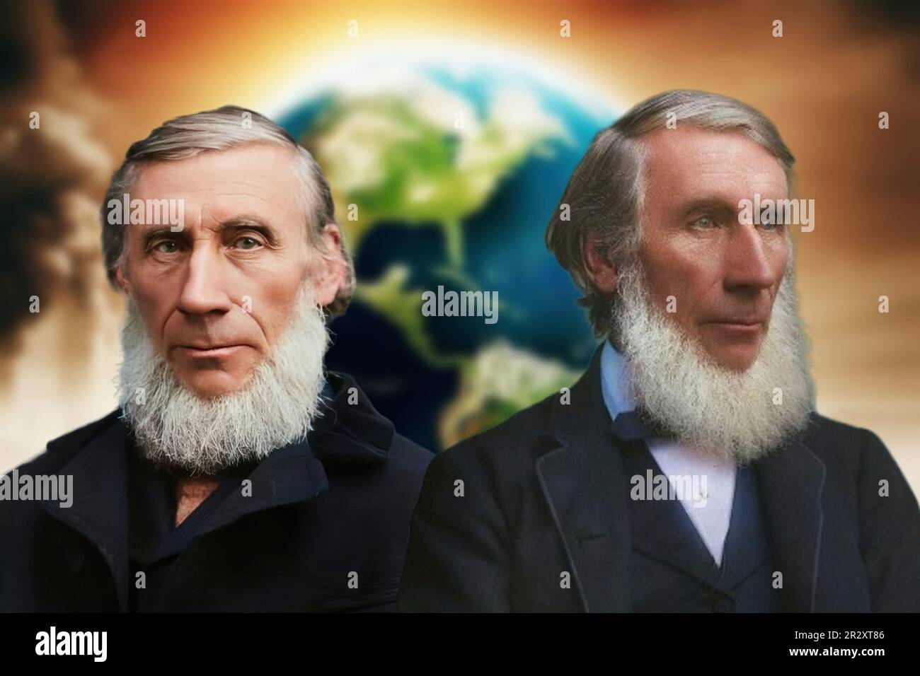 John Tyndall was an Irish physicist. He was the first scientist to experimentally demonstrate the existence of the greenhouse effect in 1859. Stock Photo