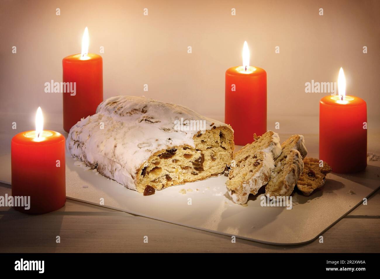 Stollen is the traditional German Christmas cake Stock Photo Alamy