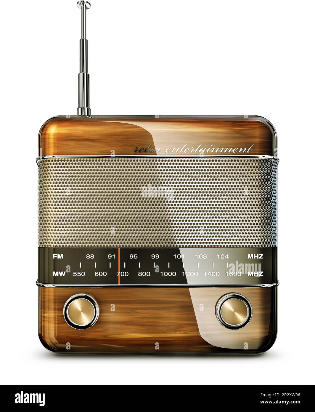 high resolution 3D rendering of a radio icon Stock Photo