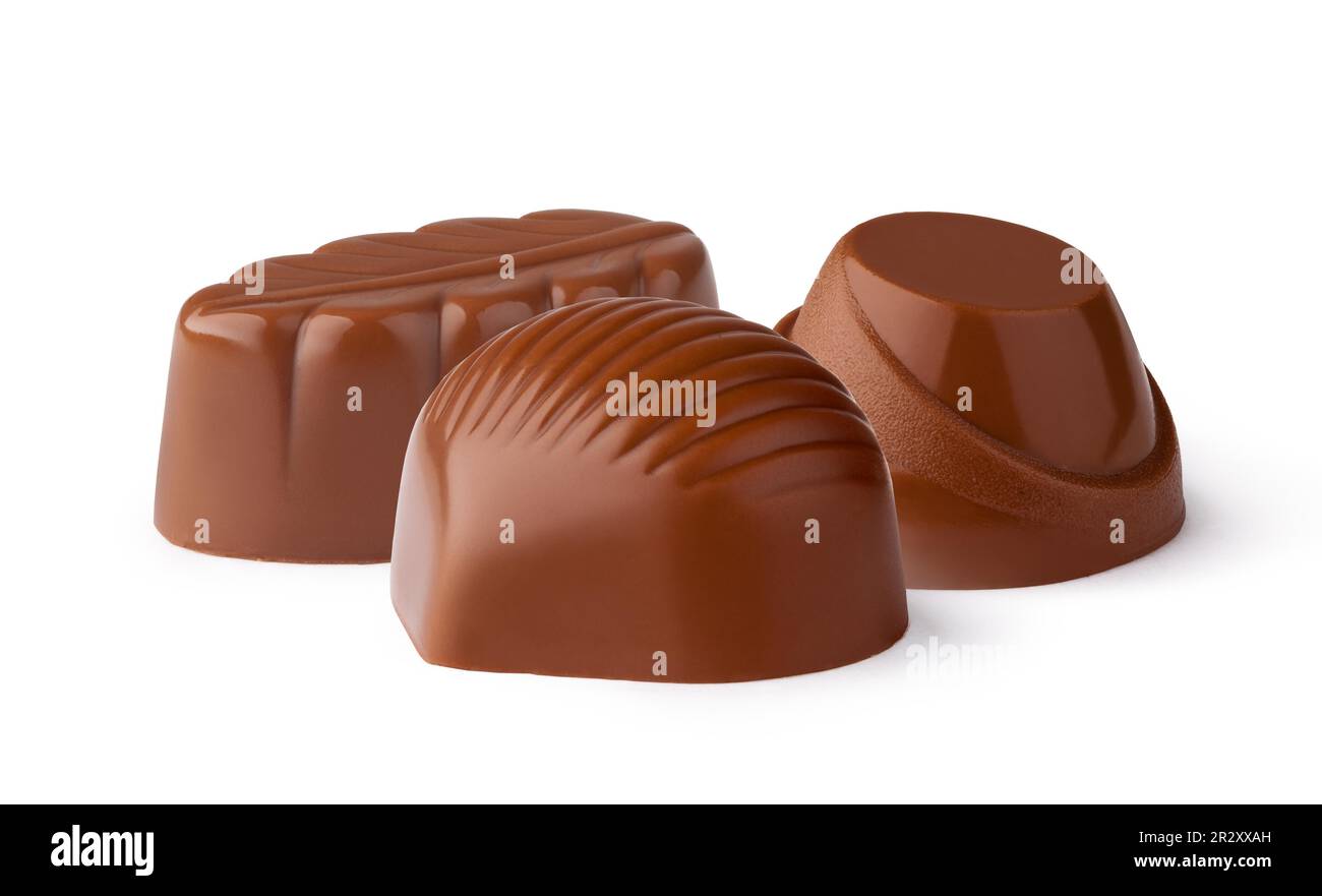 Chocolate candy isolated on white background Stock Photo - Alamy