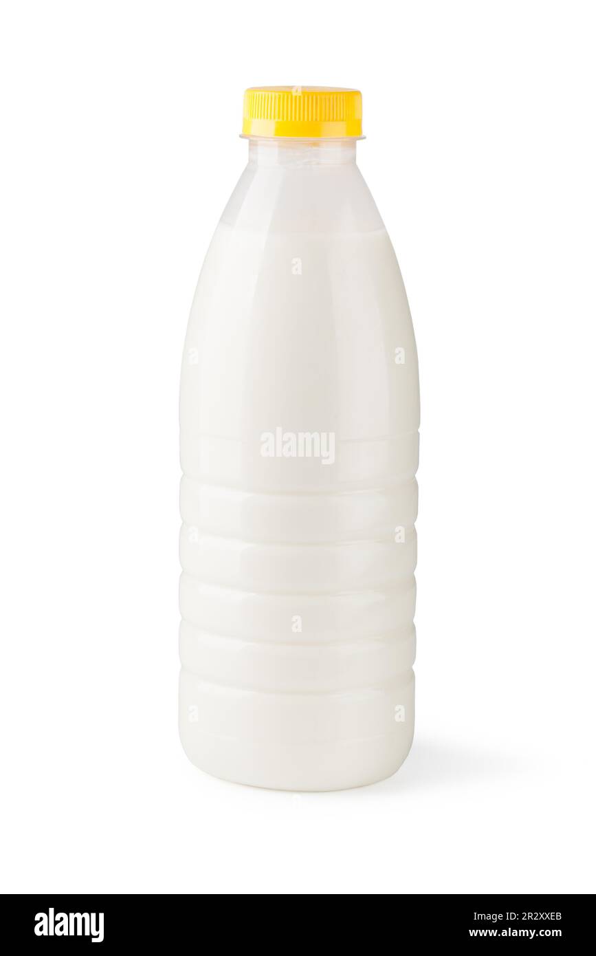milk bottle on a white background Stock Photo