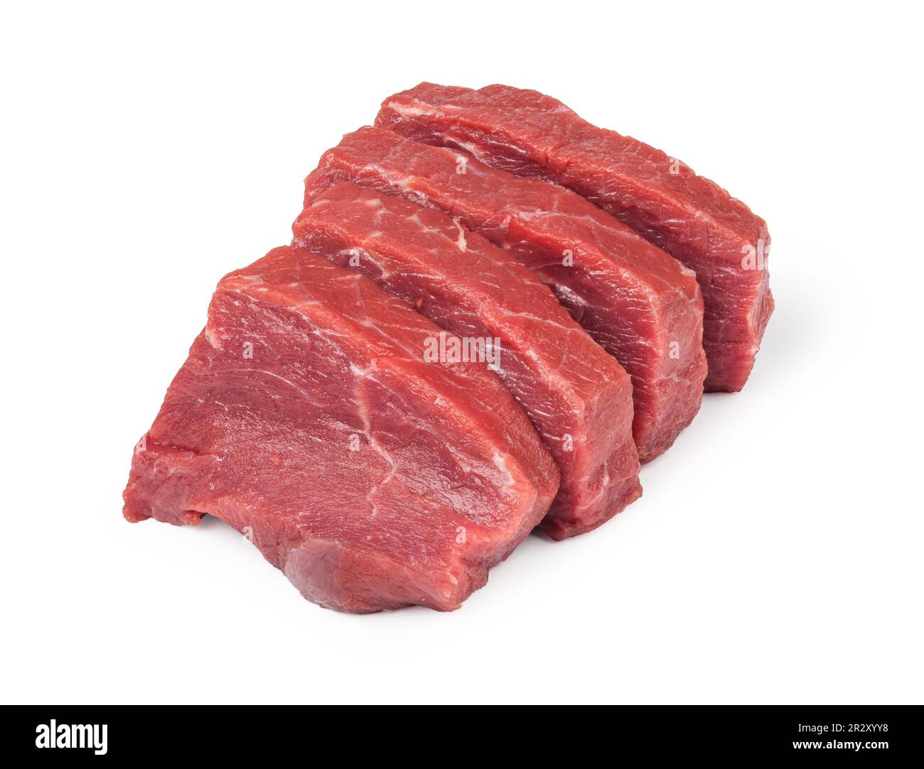 Raw beef meat isolated on white Stock Photo - Alamy
