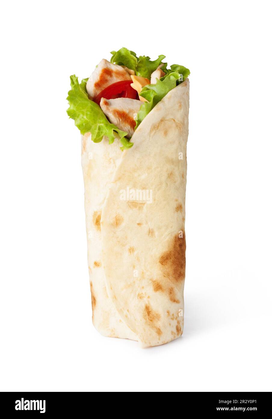 Chicken fajita wrap sandwich Stock Photo