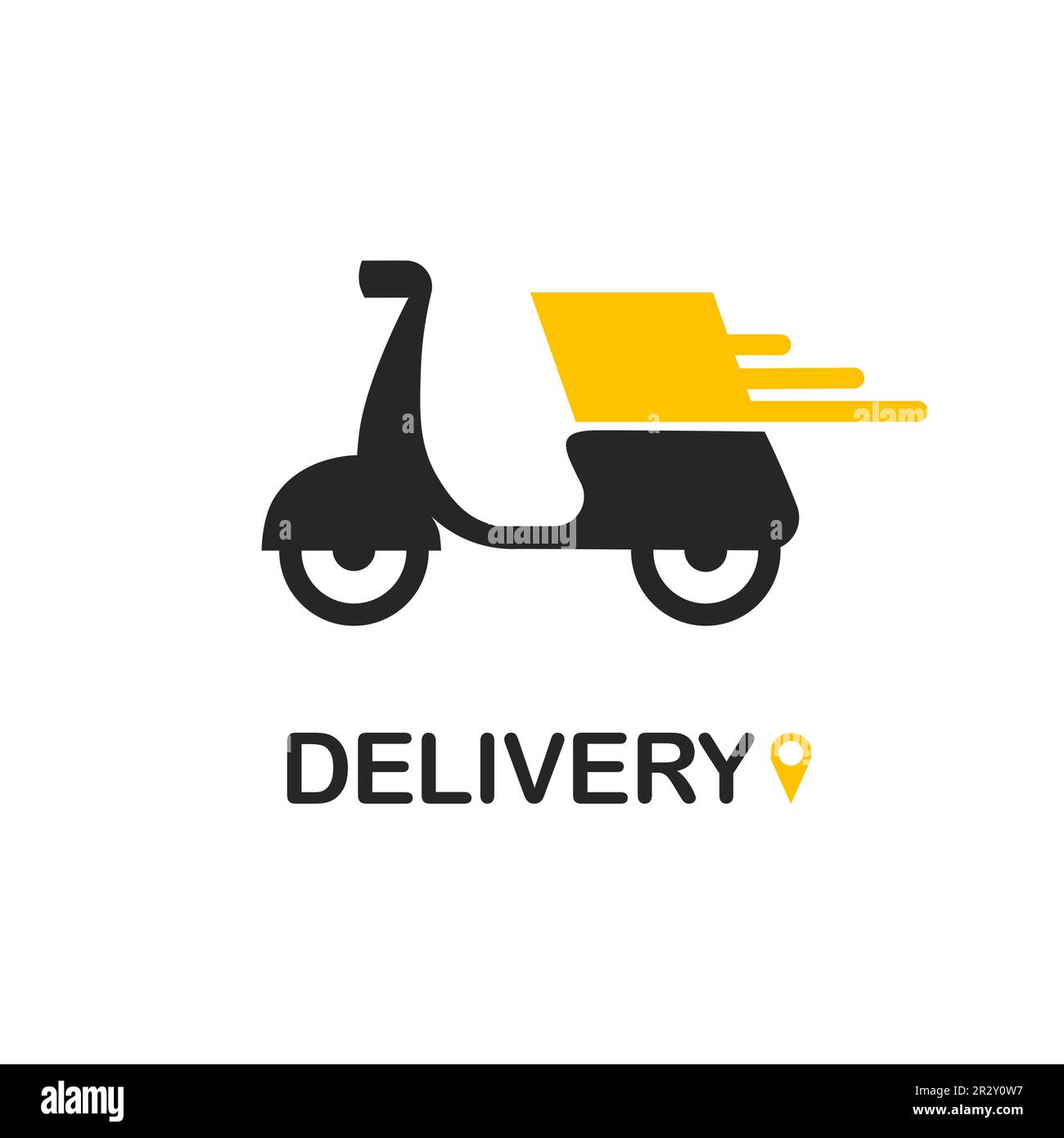 Express delivery by motorbike. Motorcicle silhouette logo. Scooter with