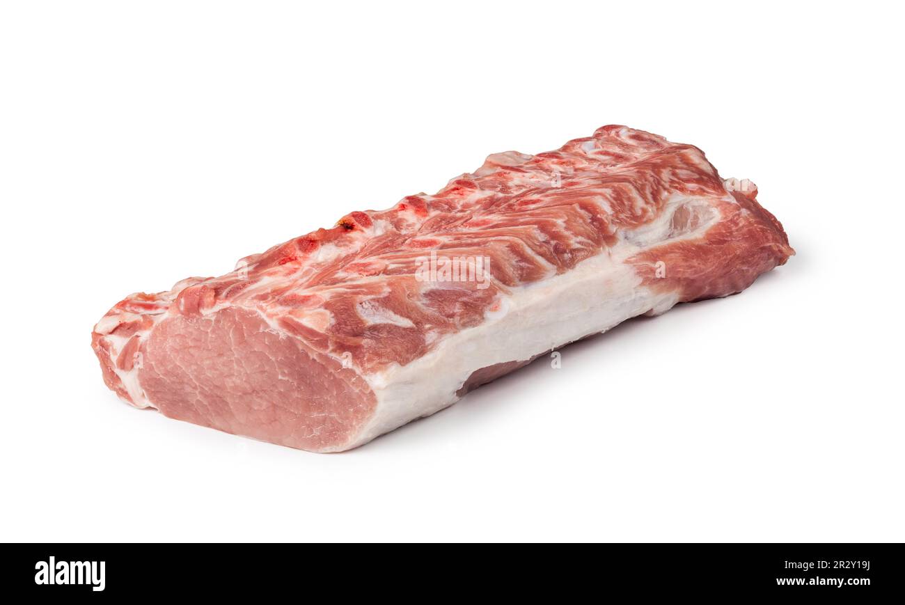 raw pork meat isolated on white Stock Photo - Alamy