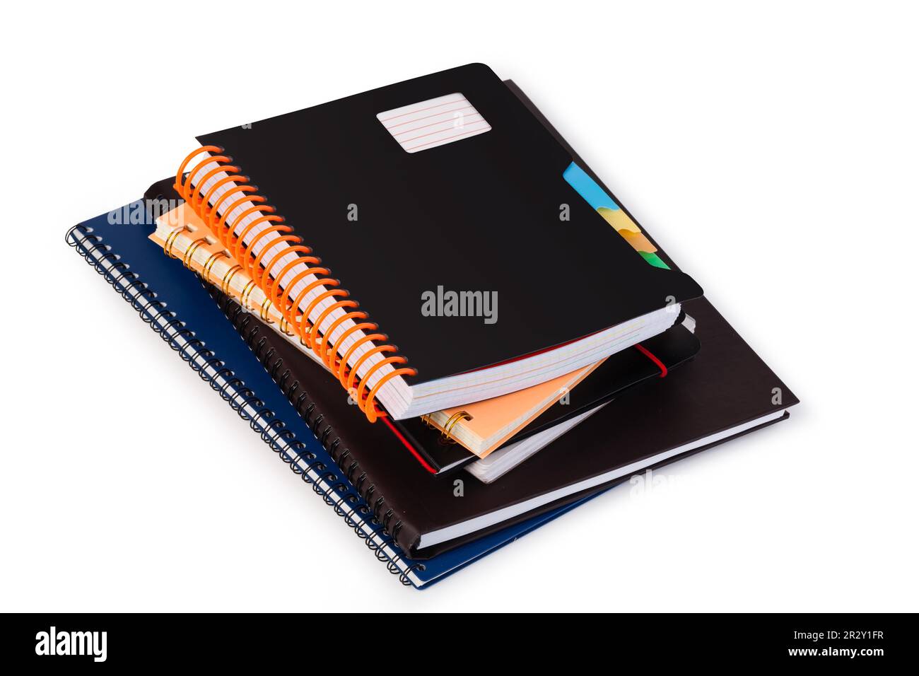 Notebook on white background Stock Photo - Alamy